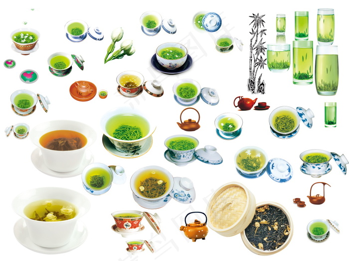 茶杯 茶碗三 PSD抠图素材下载(4724X3543(DPI:299))psd模版下载
