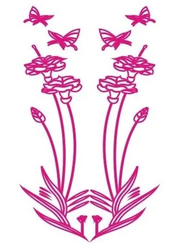 雕刻花 白描 花边底纹图片cdr矢量模版下载