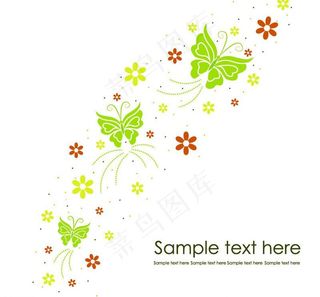 花卉蝴蝶背景图片