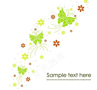 花卉蝴蝶背景图片