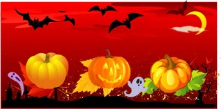 卡通南瓜banner设计矢量素材