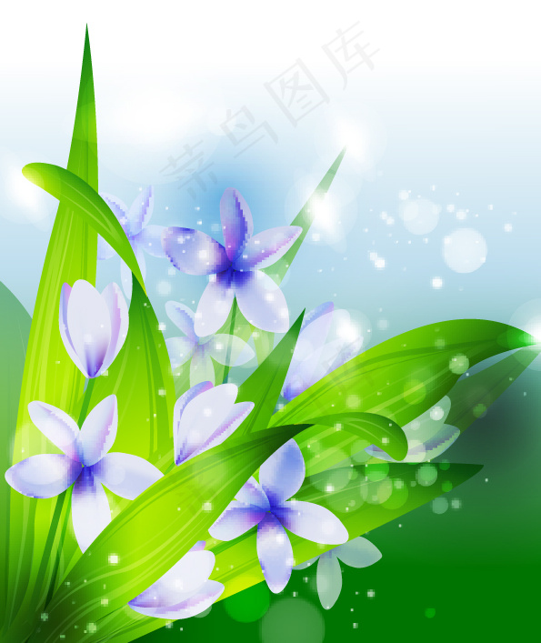 美丽的花朵矢量素材1