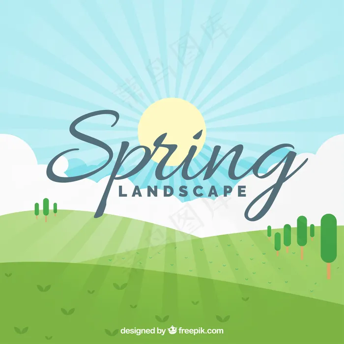 绿色背景矢量图