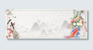 校园琵琶社招新中国风海报背景