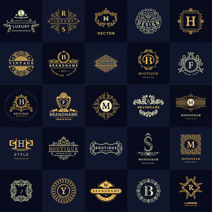 精美欧式字母花纹矢量素材