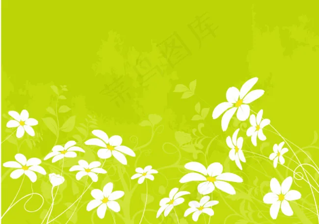 春天花丛背景矢量素材eps,ai矢量模版下载