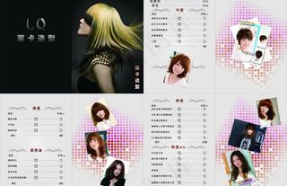 理发店 价目表 莱卡 发型 灰色图...