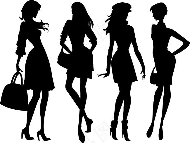 女人剪影矢量图矢量素材cdr矢量模版下载