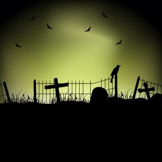 横幅或背景为万圣节前夕晚会