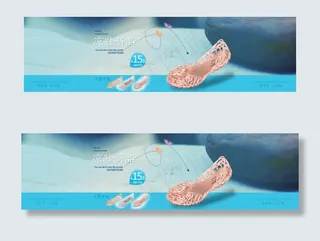 淘宝新款夏季女鞋广告PSD素材