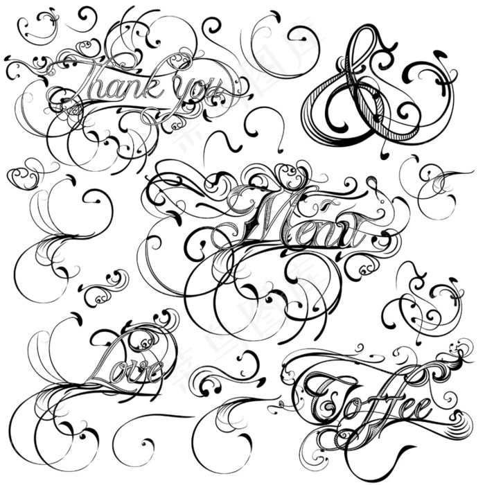 古典欧式花纹设计矢量素材