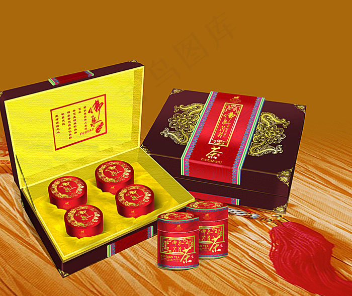 佛泉苦荞茶高档包装盒设计图片psd模版下载