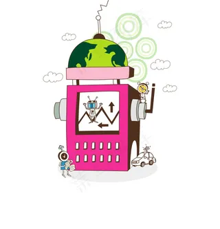 高科技ai插画源文件下载