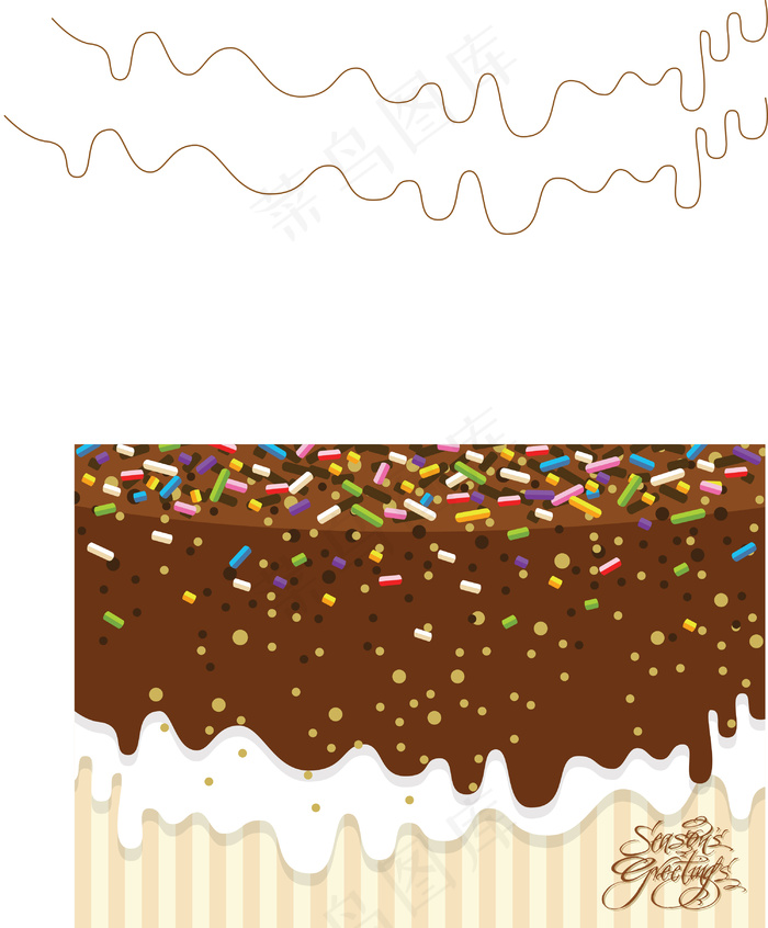 矢量蛋糕一流的插图