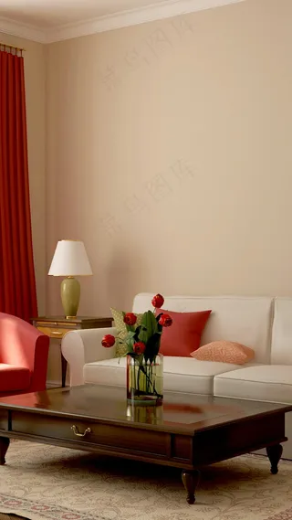 沙发台灯高清摄影图片