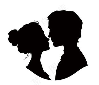 情侣剪影