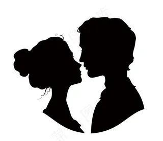 情侣剪影
