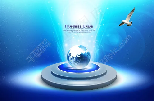 蓝色科技地球发展背景(5000X3286(DPI:300))psd模版下载