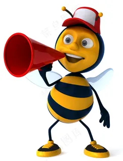 拿喇叭的蜜蜂图片