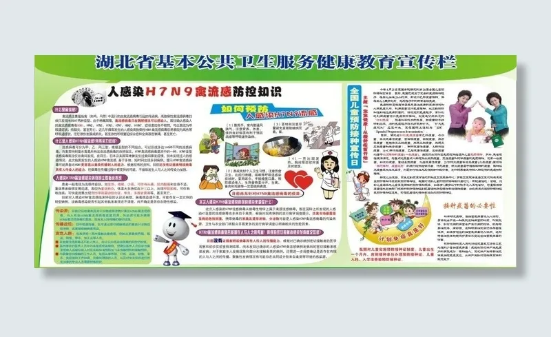 禽流感儿童免疫接种日图片cdr矢量模版下载