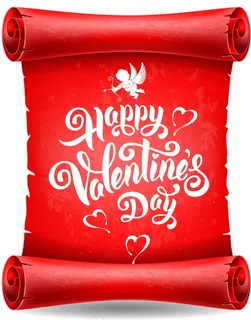 卷纸与情人节艺术字