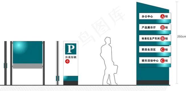 导向指示立牌户外立牌图片