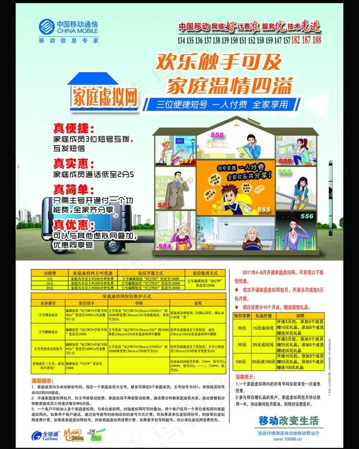 移动虚拟网宣传图片psd模版下载