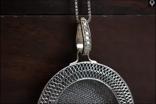 泓霖 紫水晶花丝吊坠图片