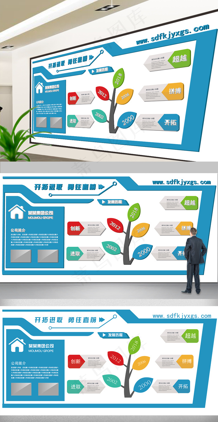 2017年企业文化墙发展史大事件立...