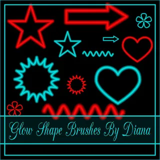 发光线条图案笔刷线条形状笔刷发光笔...