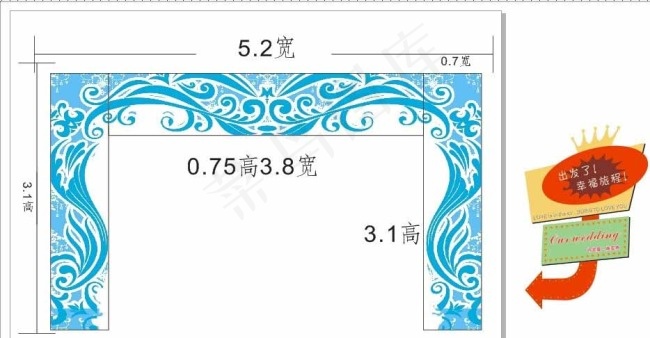 婚礼背景图片cdr矢量模版下载