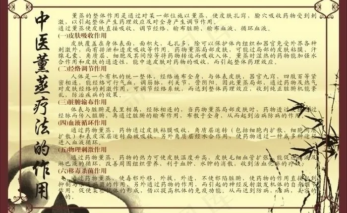 中医熏蒸疗法的作用图片cdr矢量模版下载