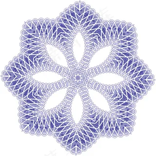 外八角内八瓣花证书证券抽奖券防伪团...