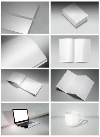 通用空白vi贴图名片画册样机psd...