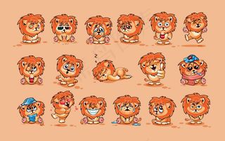 创意可爱卡通动物表情矢量素材