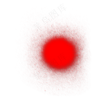 水彩红色艺术太阳