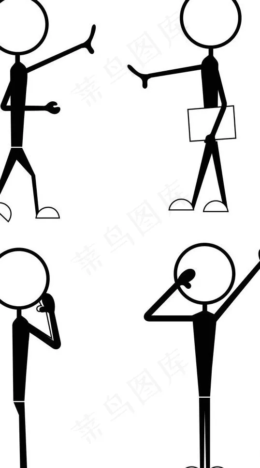 卡通小人图片eps,ai矢量模版下载