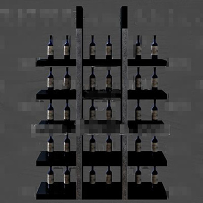 灰色和黑色的独特的酒柜