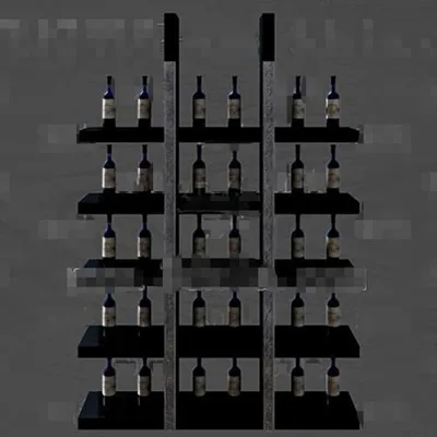 灰色和黑色的独特的酒柜