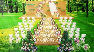 森系婚礼薰衣草室外效果图