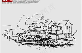 建筑矢量剪影图片