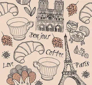法国巴黎素材设计图片