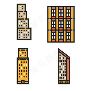 可爱建筑icon图标