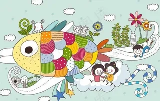 矢量儿童插画图片