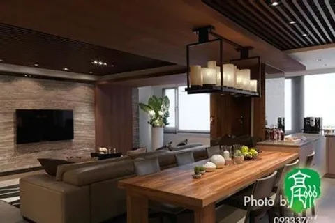 整*代简约客厅餐厅卧室效果图