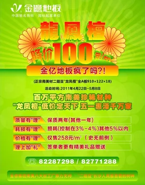 金亿地板二翅豆活动单页图片