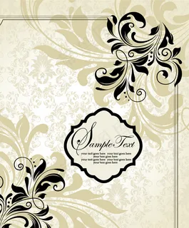 矢量西式花纹边框素材