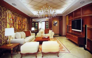 欧式复古豪华时尚客厅3dmax模型...