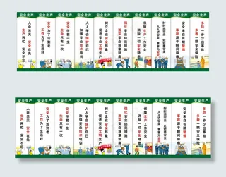 安全生产宣传标语矢量素材