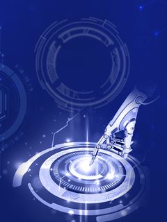 时尚蓝色智能科技背景